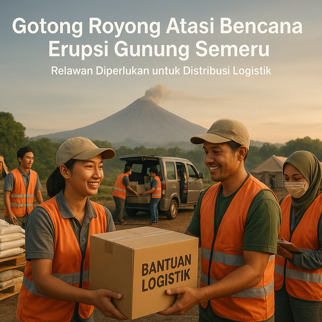Gotong Royong Atasi Bencana Erupsi Gunung Semeru, Relawan Diperlukan untuk Distribusi Logistik
