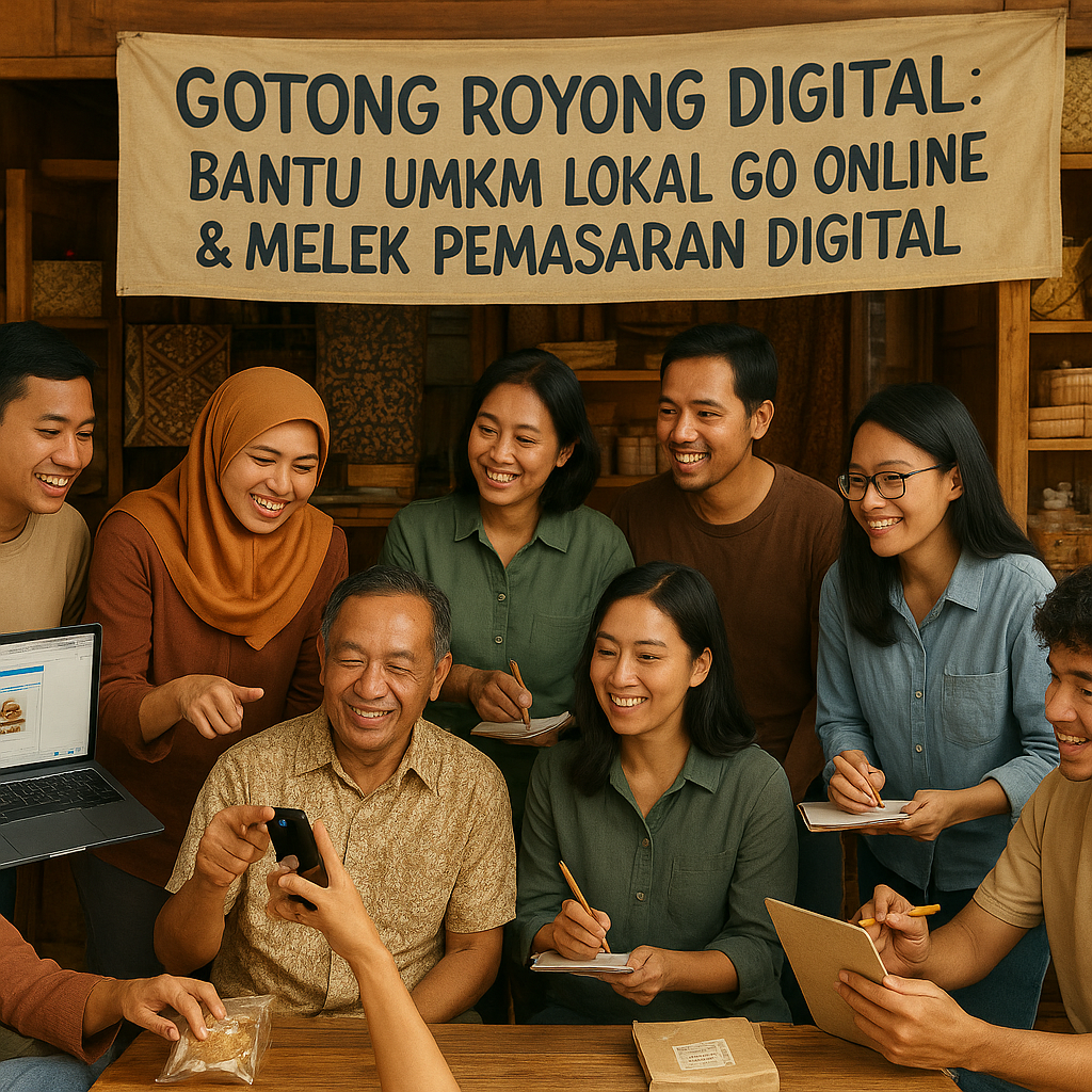 Gotong Royong Digital: Bantu UMKM Lokal Go Online & Melek Pemasaran Digital
