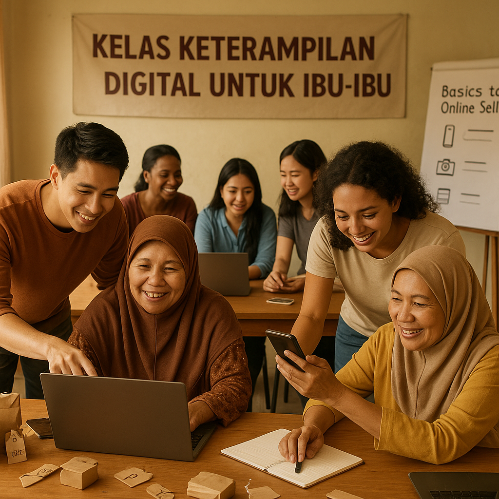 Kelas Keterampilan Digital untuk Ibu-ibu: Membuka Akses Ekonomi melalui Komunitas