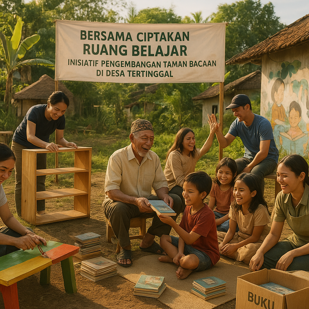Bersama Ciptakan Ruang Belajar: Inisiatif Pengembangan Taman Bacaan di Desa Tertinggal
