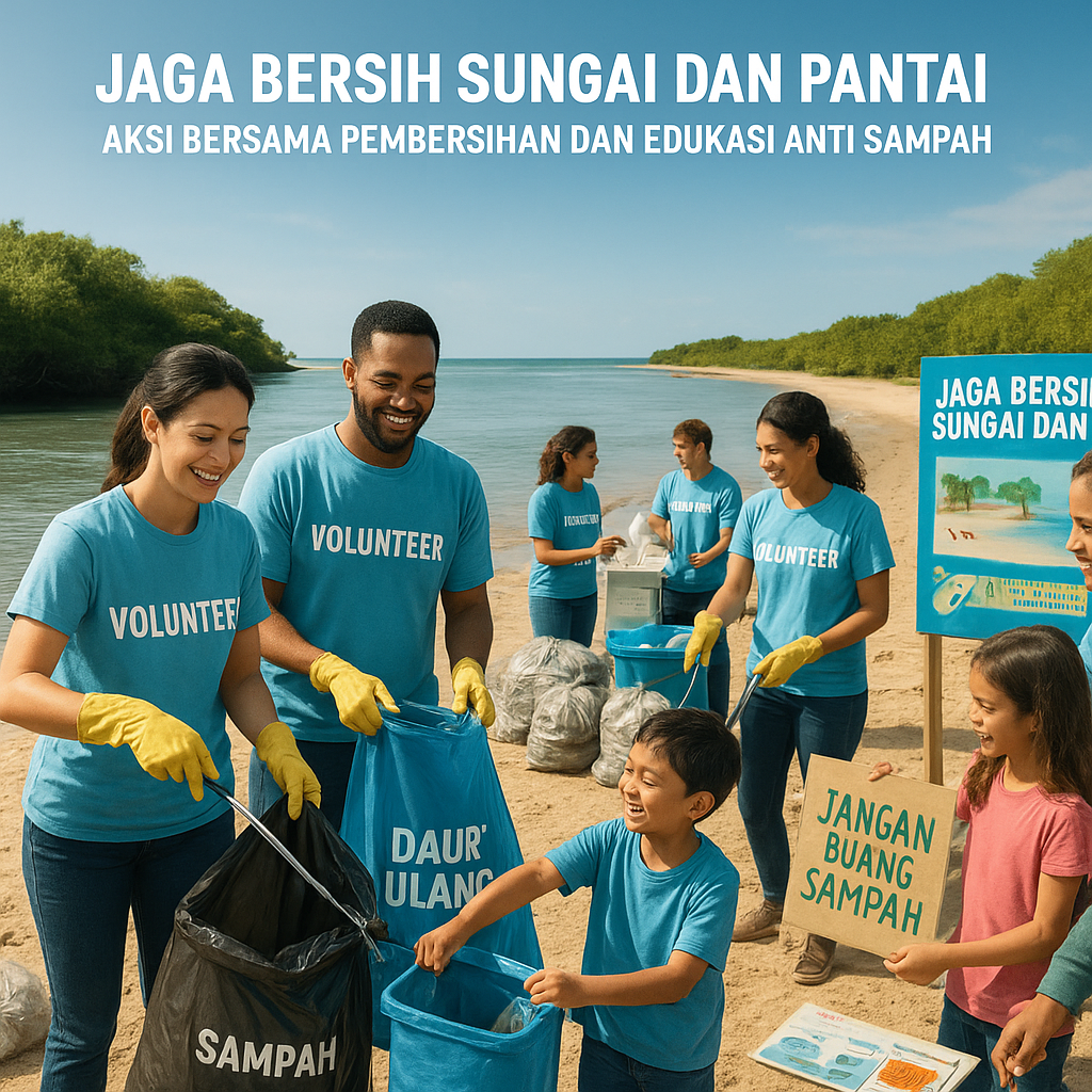 Jaga Bersih Sungai dan Pantai: Aksi Bersama Pembersihan dan Edukasi Anti Sampah