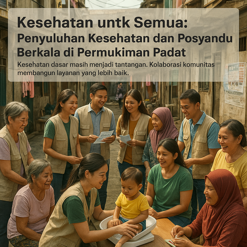Kesehatan untuk Semua: Penyuluhan Kesehatan dan Posyandu Berkala di Permukiman Padat