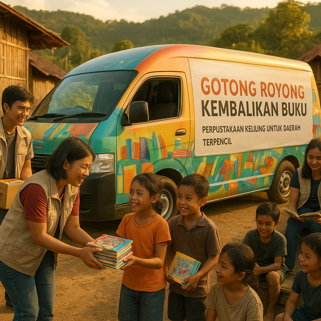 Gotong Royong Kembalikan Buku: Perpustakaan Keliling untuk Daerah Terpencil