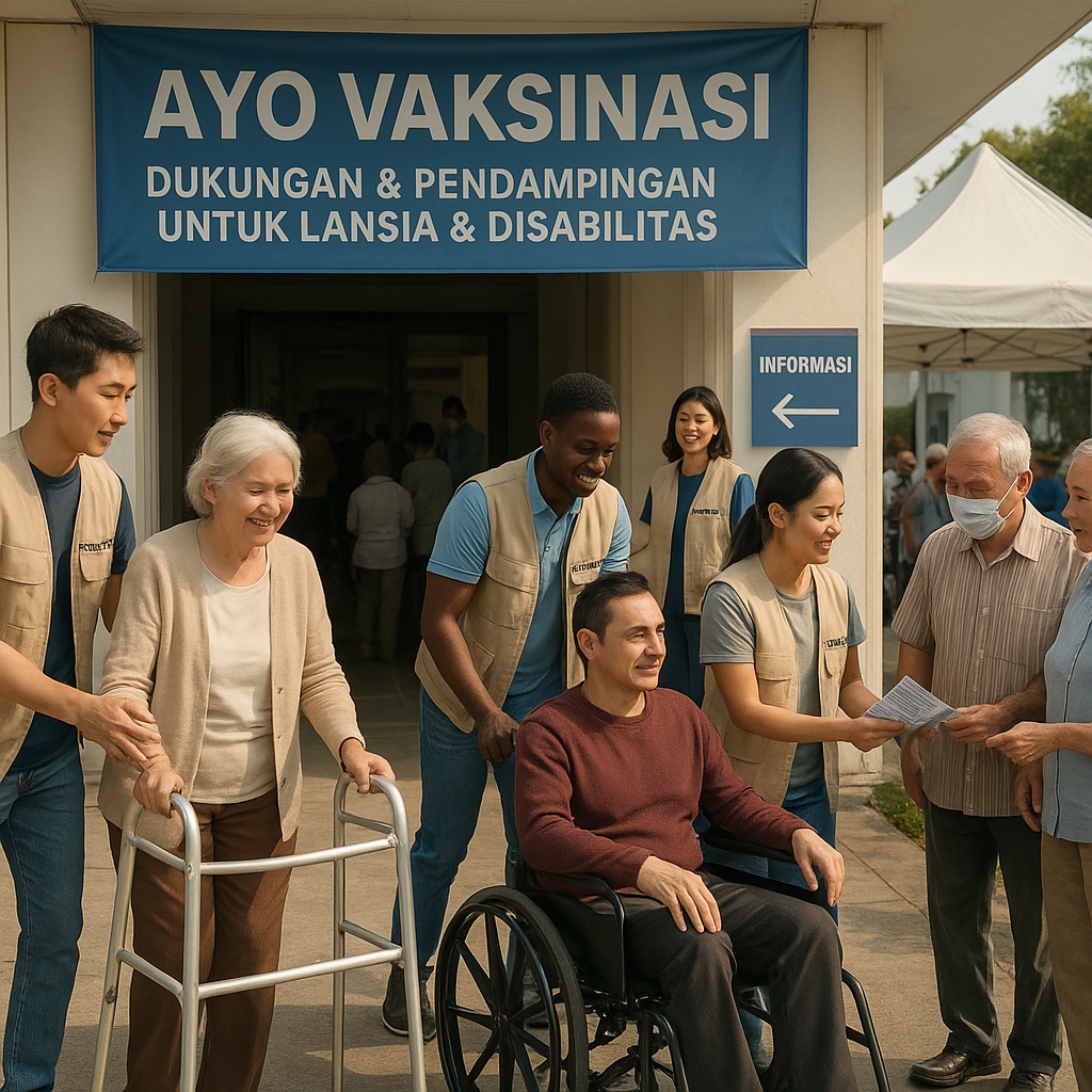 Kampanye 'Ayo Vaksinasi': Dukungan dan Pendampingan ke Sentra Vaksinasi Lansia & Disabilitas