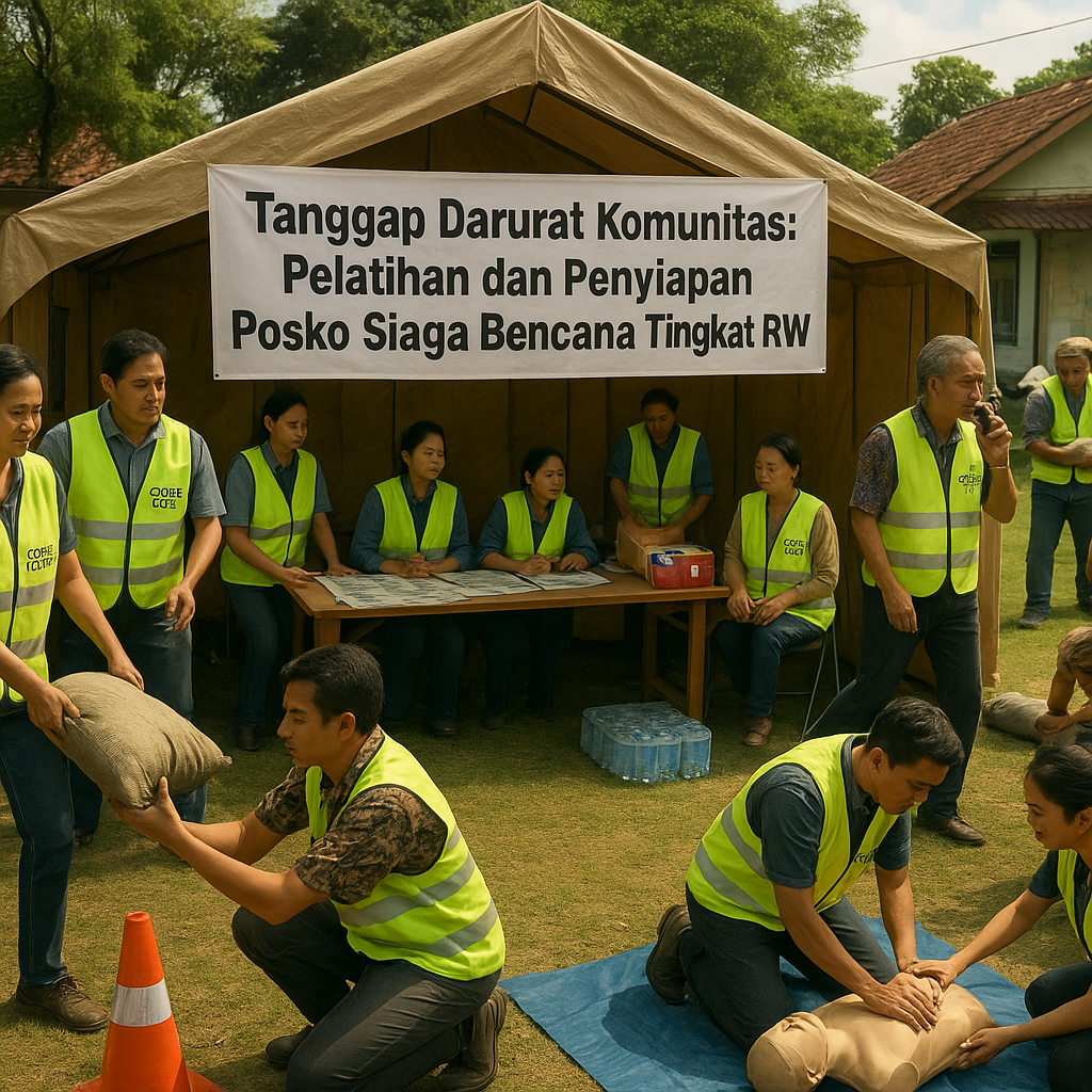 Tanggap Darurat Komunitas: Pelatihan dan Penyiapan Posko Siaga Bencana Tingkat RW
