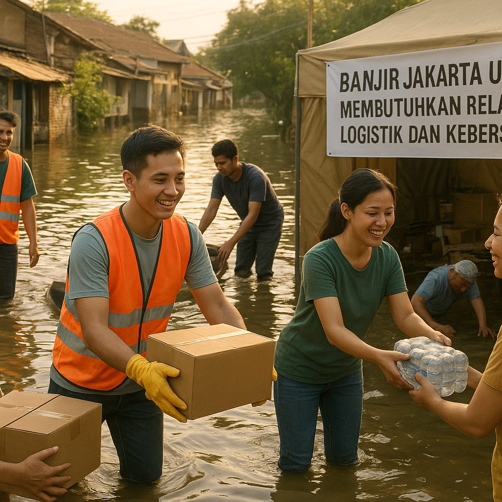 Banjir Jakarta Utara Membutuhkan Relawan Logistik dan Kebersihan