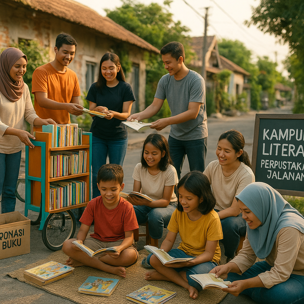 Kampung Literasi: Inisiatif Perpustakaan Jalanan untuk Anak-anak di Pinggiran Surabaya