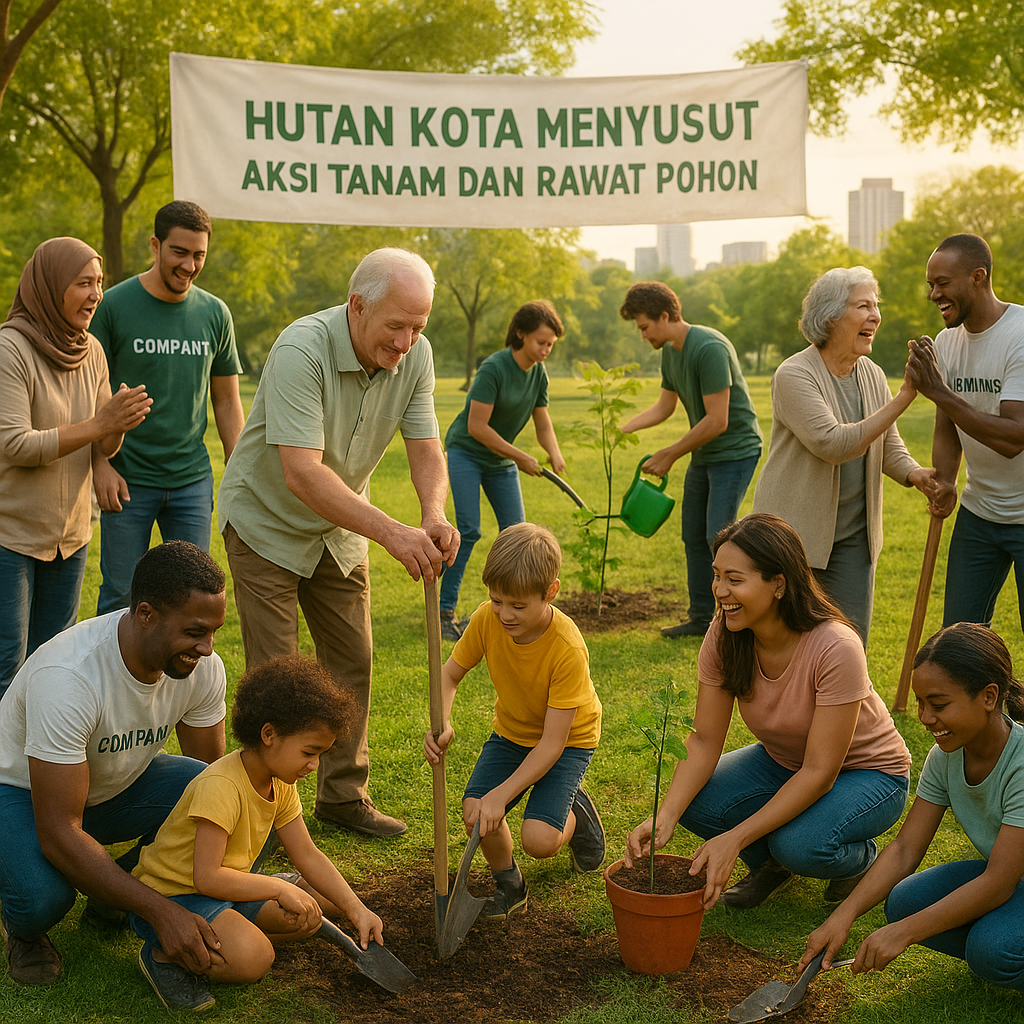 Hutan Kota Menyusut: Aksi Tanam dan Rawat Pohon bersama Warga dan Komunitas