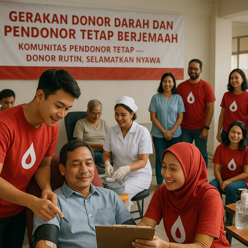Gerakan Donor Darah dan Pendonor Tetap Berjemaah