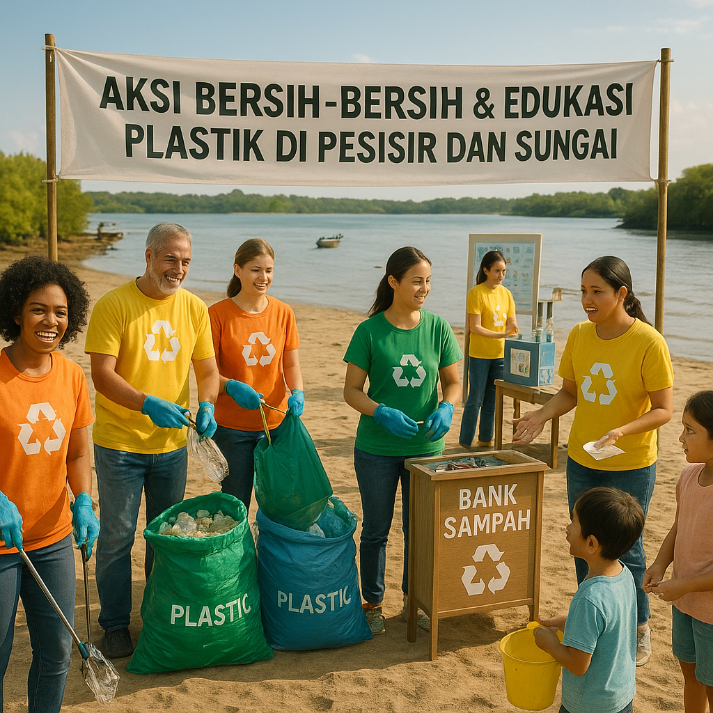Aksi Bersih-Bersih & Edukasi Plastik di Pesisir dan Sungai