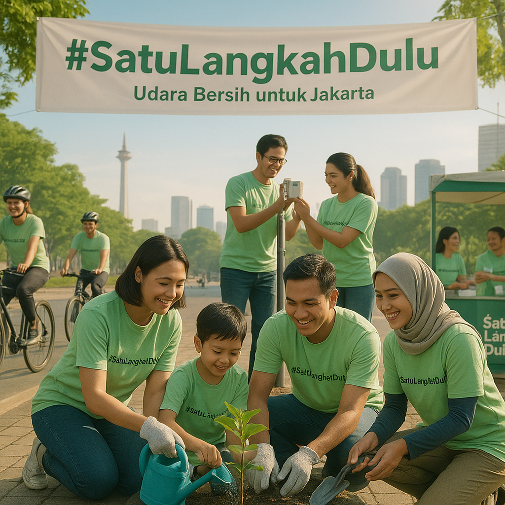 Gerakan #SatuLangkahDulu: Ajak Warga Jakarta Kolaborasi untuk Udara Bersih
