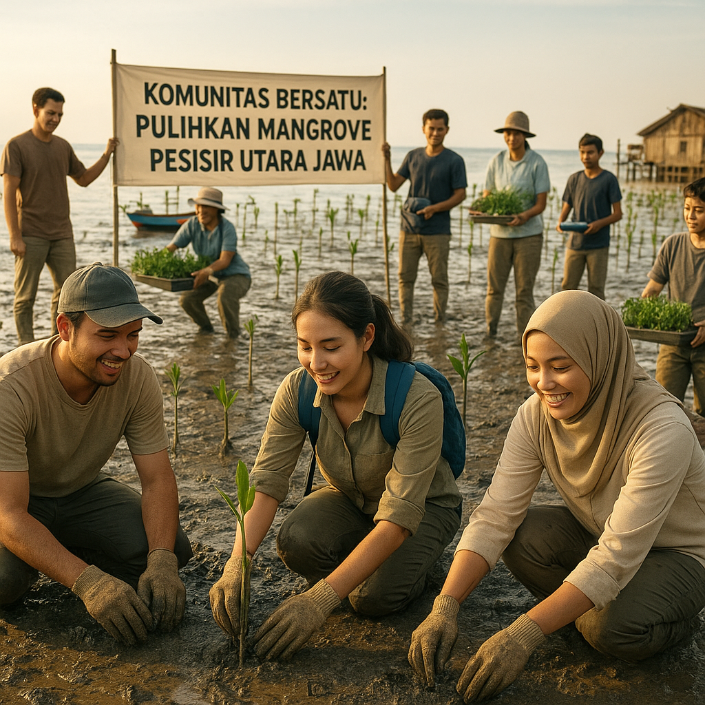 Komunitas Bersatu, Pulihkan Mangrove Pesisir Utara Jawa
