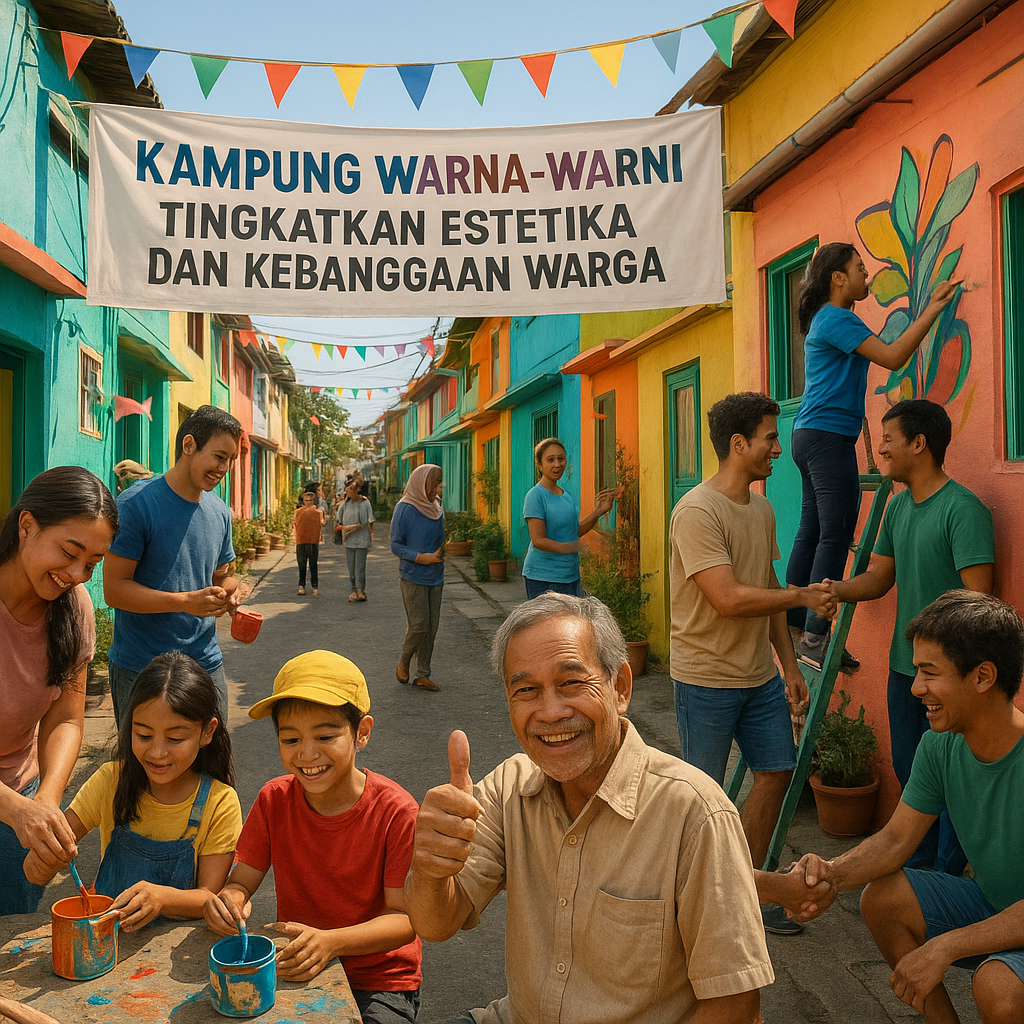 Kampung Warna-Warni: Tingkatkan Estetika dan Kebanggaan Warga