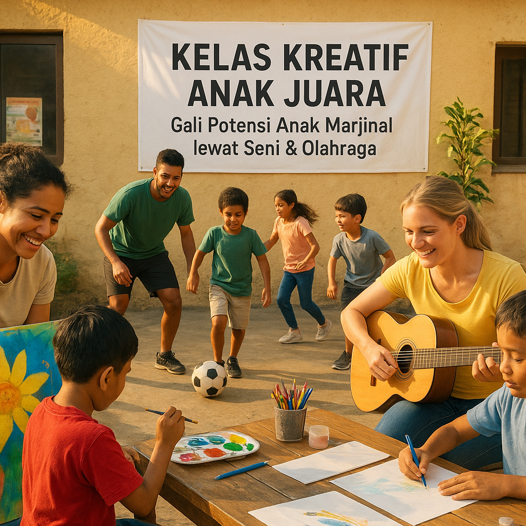 Kelas Kreatif Anak Juara: Gali Potensi Anak Marjinal lewat Seni & Olahraga