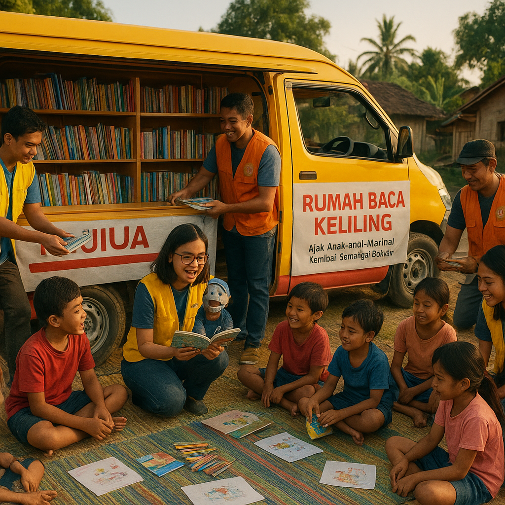Rumah Baca Keliling: Ajak Anak-anak Marjinal Kembali Semangat Belajar