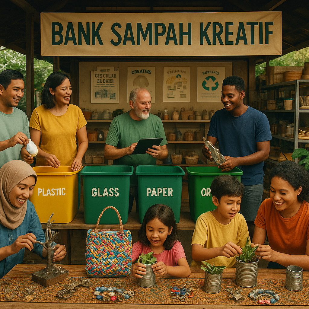 Bank Sampah Kreatif: Mengubah Limbah Rumah Tangga menjadi Seni dan Produk Bernilai