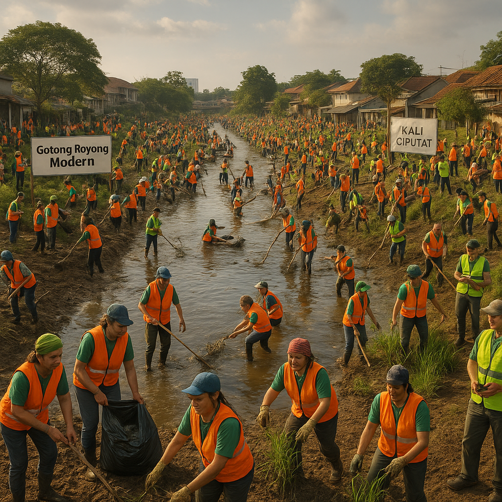 Gotong Royong Modern: 200 Relawan Tangan Selatan Menyusuri Kali Ciputat untuk Cari Solusi Banjir
