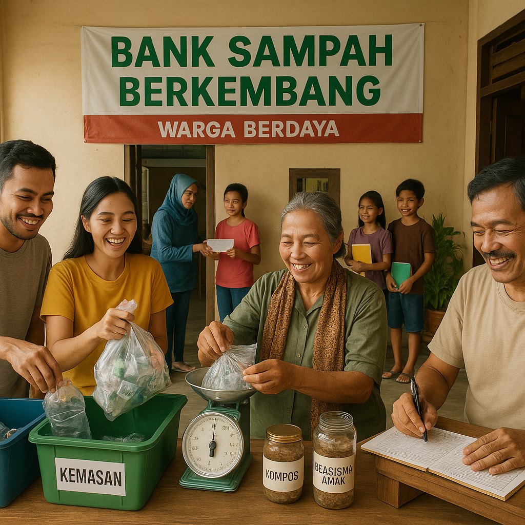 Bank Sampah Berkembang: Dari Kumpul Plastik ke Biayai Beasiswa Anak