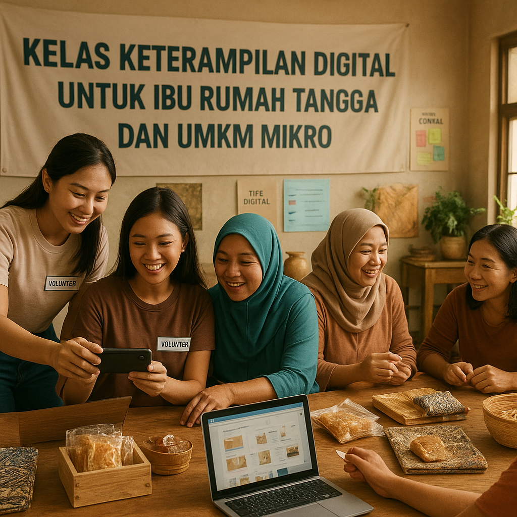 Kelas Keterampilan Digital untuk Ibu Rumah Tangga dan UMKM Mikro