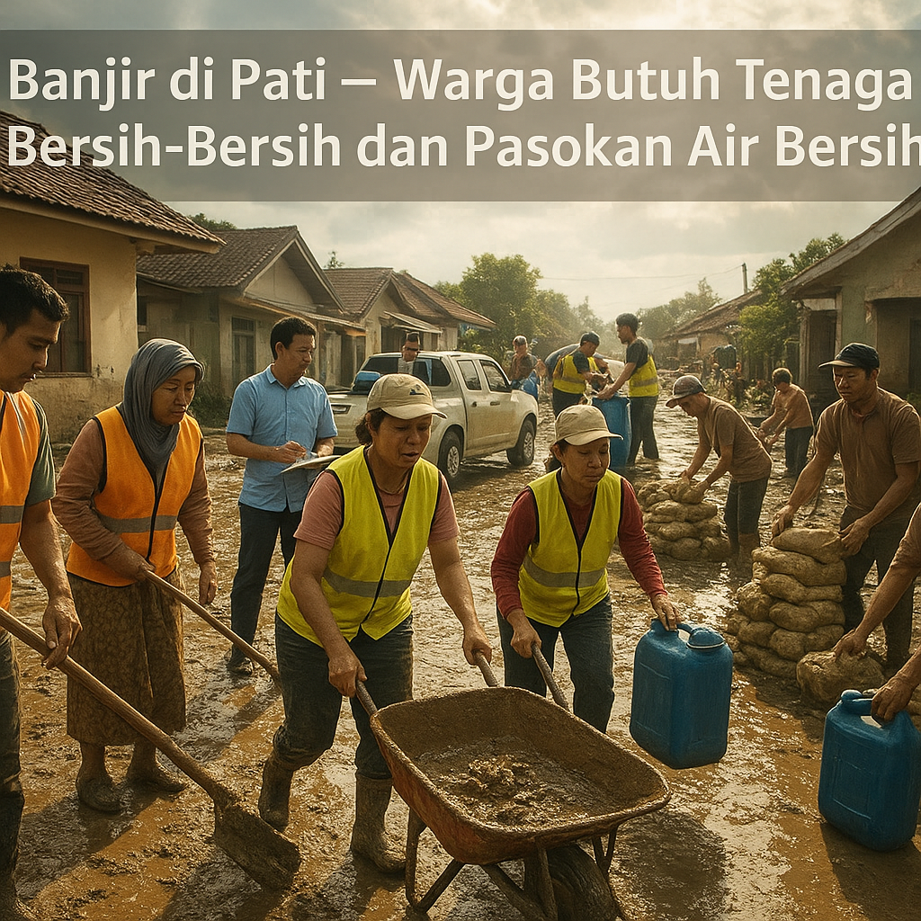 Banjir di Pati, Warga Butuh Tenaga Bersih-Bersih dan Pasokan Air Bersih