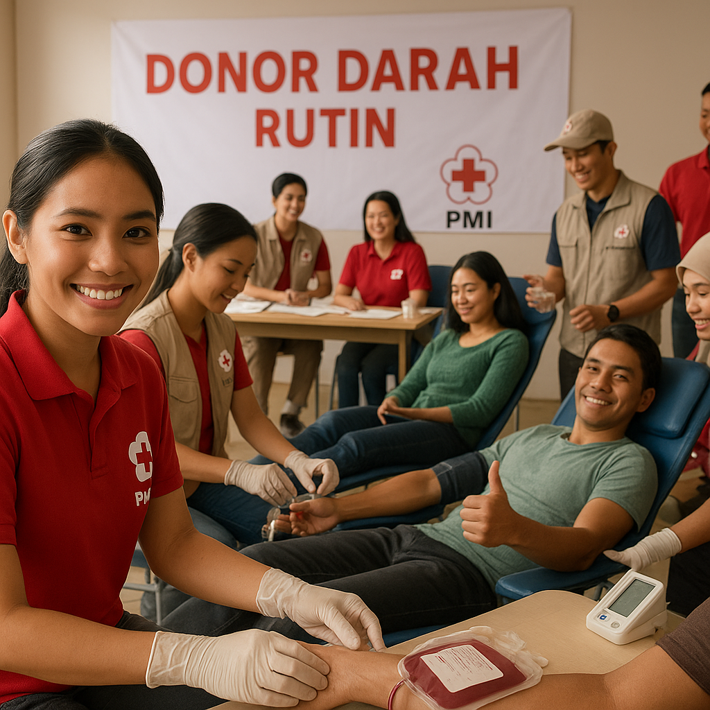 Donor Darah Rutin: Kolaborasi Penuhi Stok Darah PMI di Seluruh Indonesia