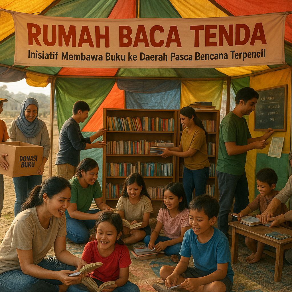 Rumah Baca Tenda: Inisiatif Membawa Buku ke Daerah Pasca Bencana dan Terpencil