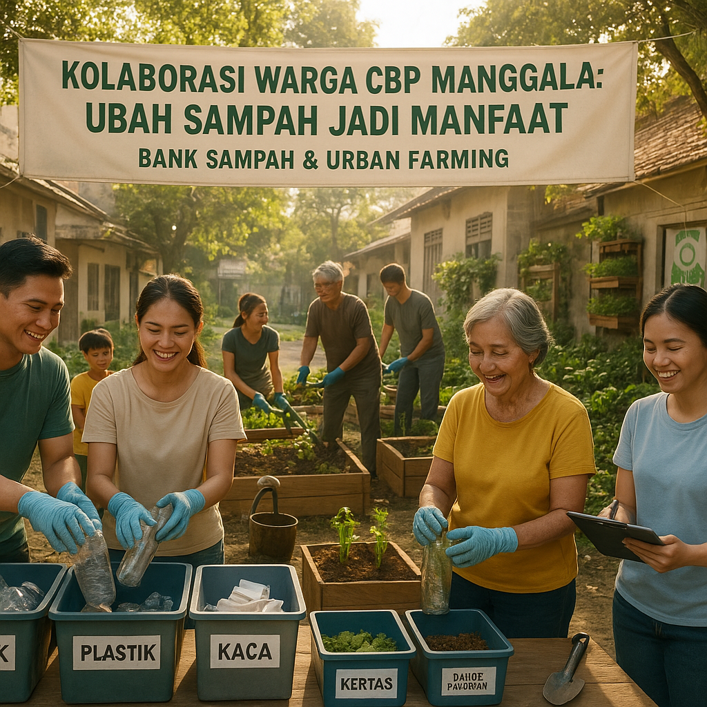 Kolaborasi Warga CBP Manggala: Ubah Sampah Jadi Manfaat dengan Bank Sampah dan Urban Farming