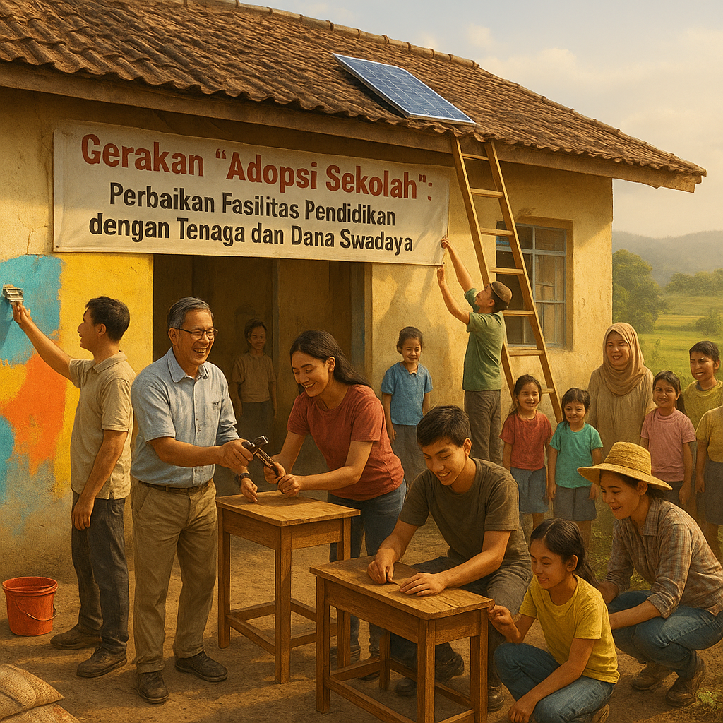 Gerakan 'Adopsi Sekolah': Perbaikan Fasilitas Pendidikan dengan Tenaga dan Dana Swadaya