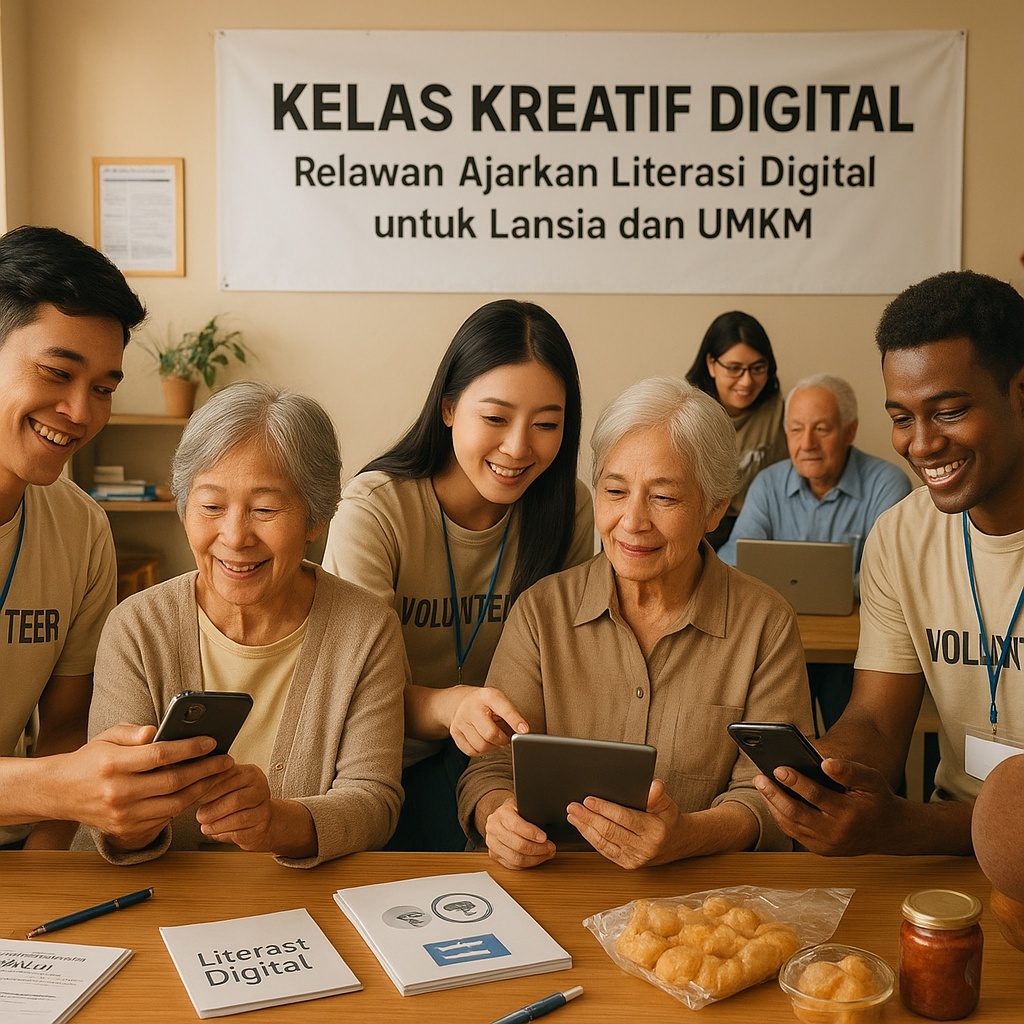 Kelas Kreatif Digital: Relawan Ajarkan Literasi Digital untuk Lansia dan UMKM