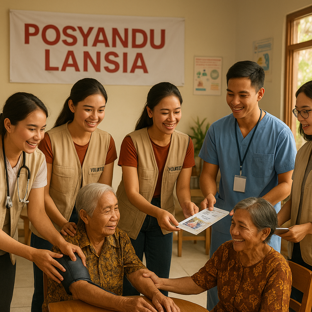 Relawan Kesehatan Dukung Posyandu Lansia di Tengah Lonjakan Penyakit Degeneratif