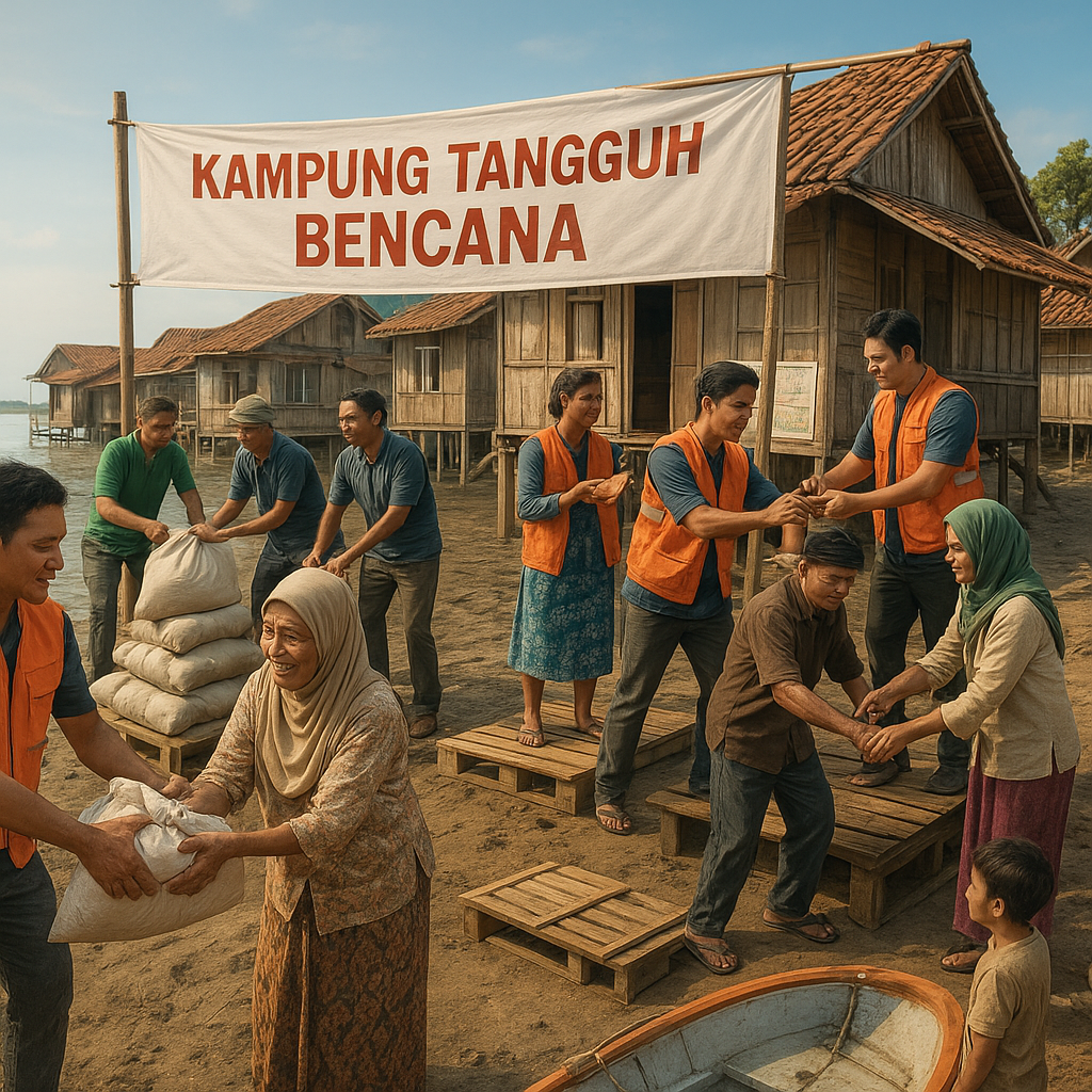 Kampung Tangguh Bencana: Warga & Relawan Latihan Bersama Hadapi Banjir Rob