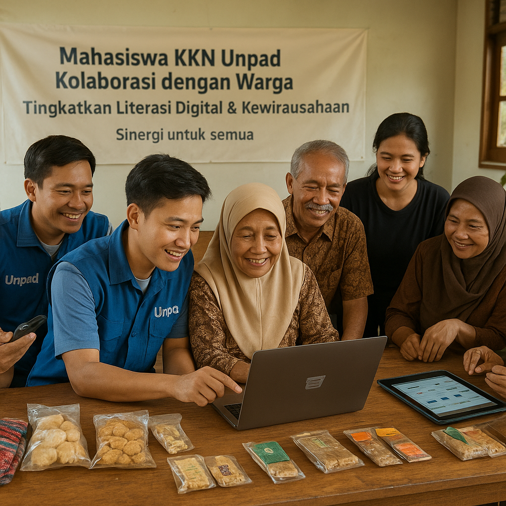 Mahasiswa KKN Unpad Kolaborasi dengan Warga Tingkatkan Literasi Digital dan Kewirausahaan