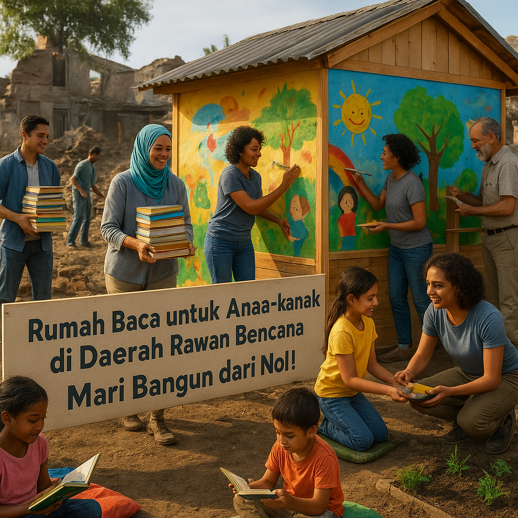 Rumah Baca untuk Anak-anak di Daerah Rawan Bencana, Mari Bangun dari Nol!