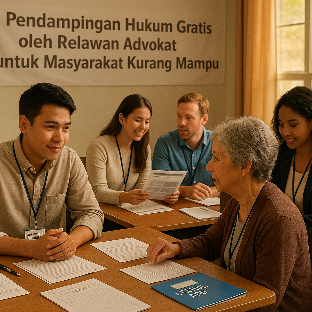 Pendampingan Hukum Gratis oleh Relawan Advokat untuk Masyarakat Kurang Mampu