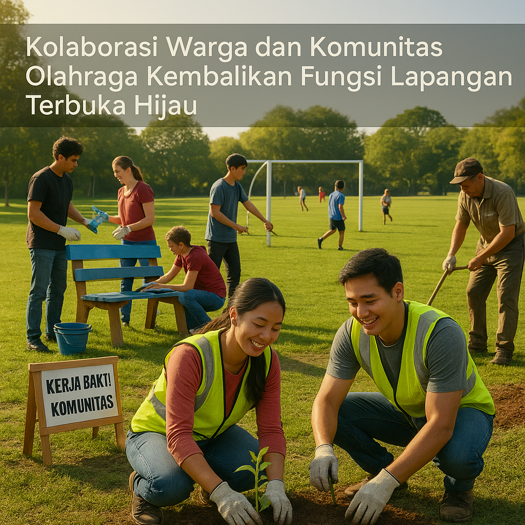 Kolaborasi Warga dan Komunitas Olahraga Kembalikan Fungsi Lapangan Terbuka Hijau