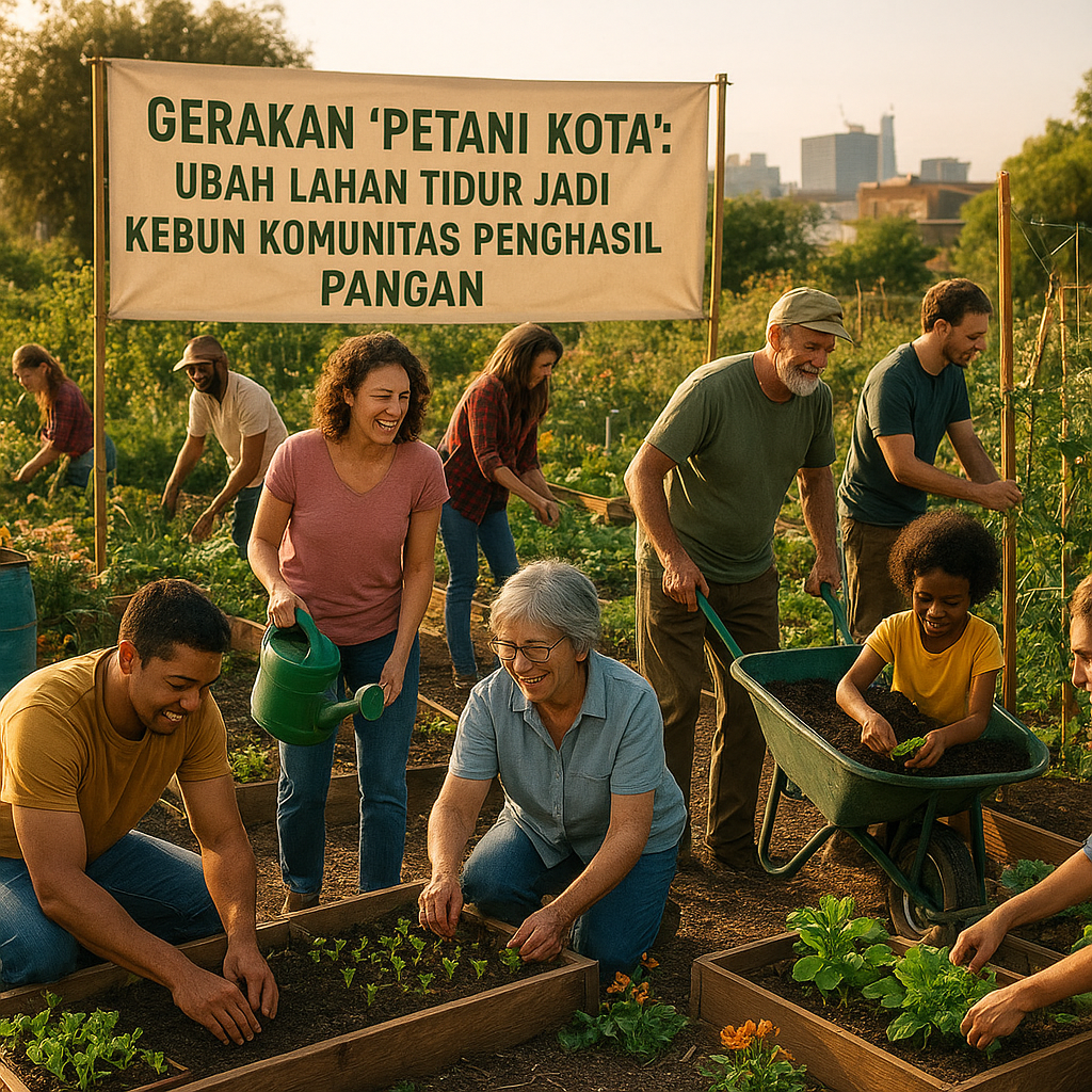 Gerakan 'Petani Kota': Ubah Lahan Tidur Jadi Kebun Komunitas Penghasil Pangan