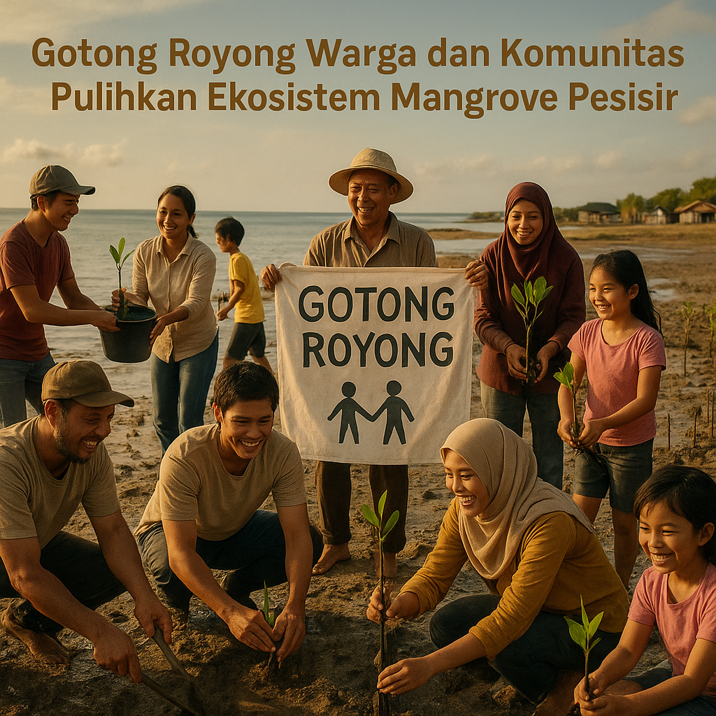 Gotong Royong Warga dan Komunitas Pulihkan Ekosistem Mangrove Pesisir