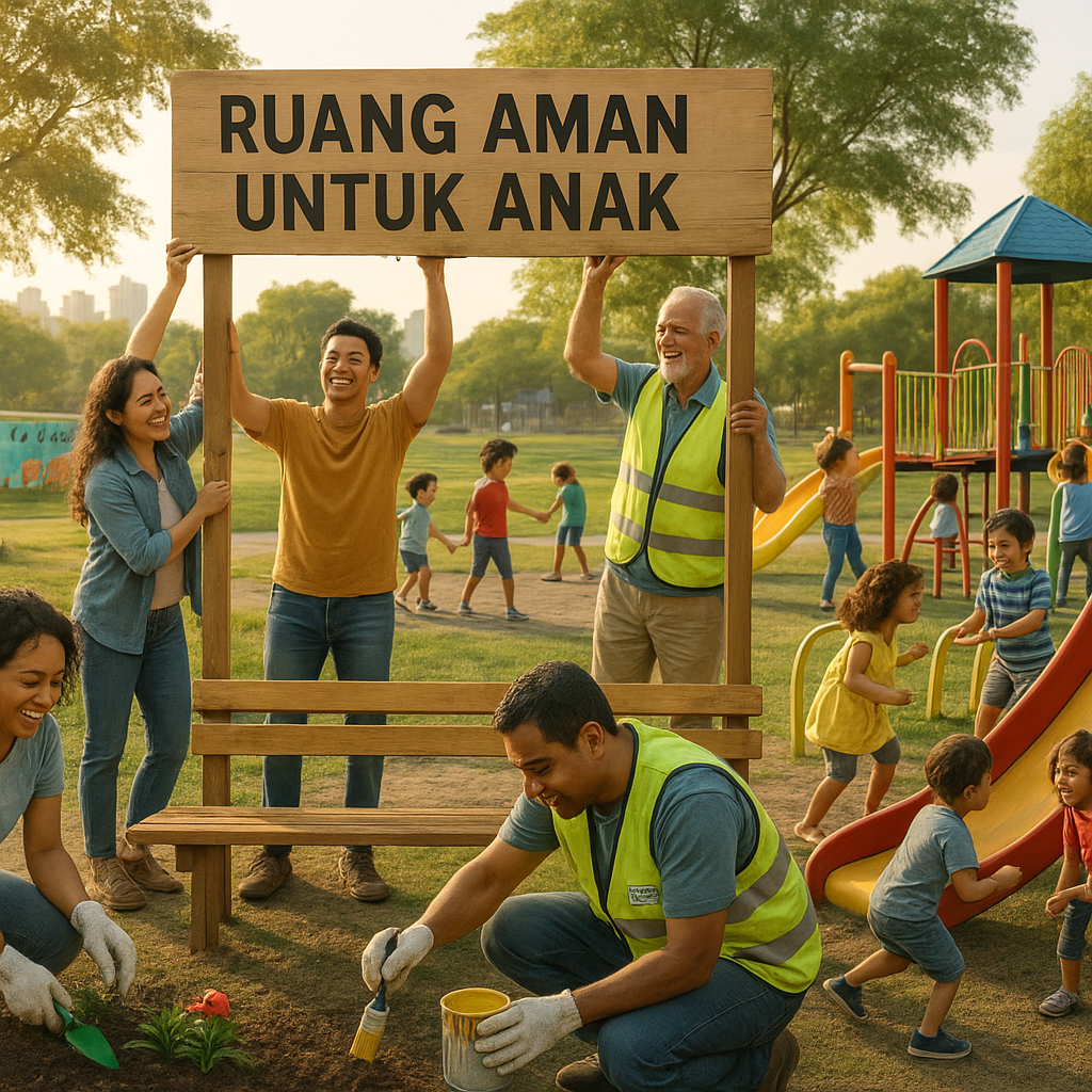 Membangun 'Ruang Aman' untuk Anak: Kolaborasi Ormas dan Warga sekitar Taman