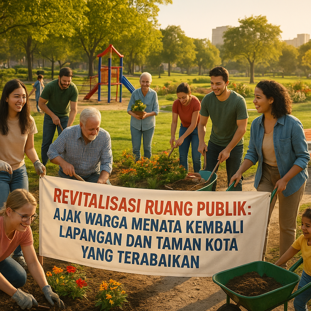 Revitalisasi Ruang Publik: Ajak Warga Menata Kembali Lapangan dan Taman Kota yang Terabaikan