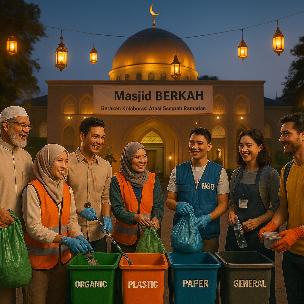 Masjid Sebagai Pelopor: Gerakan BERKAH Kolaborasi Atasi Sampah Ramadan