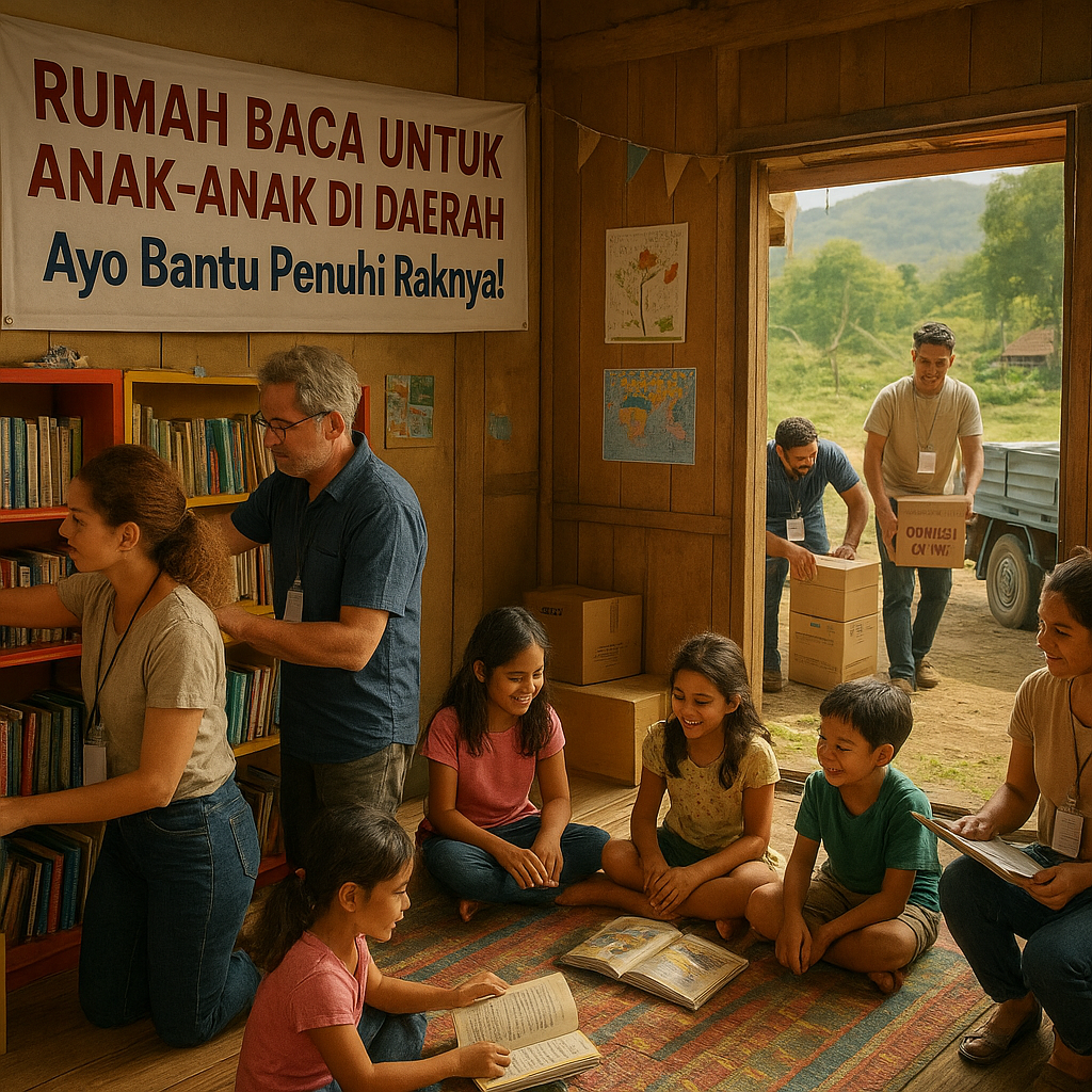 Rumah Baca untuk Anak-anak di Daerah 3T: Ayo Bantu Penuhi Raknya!