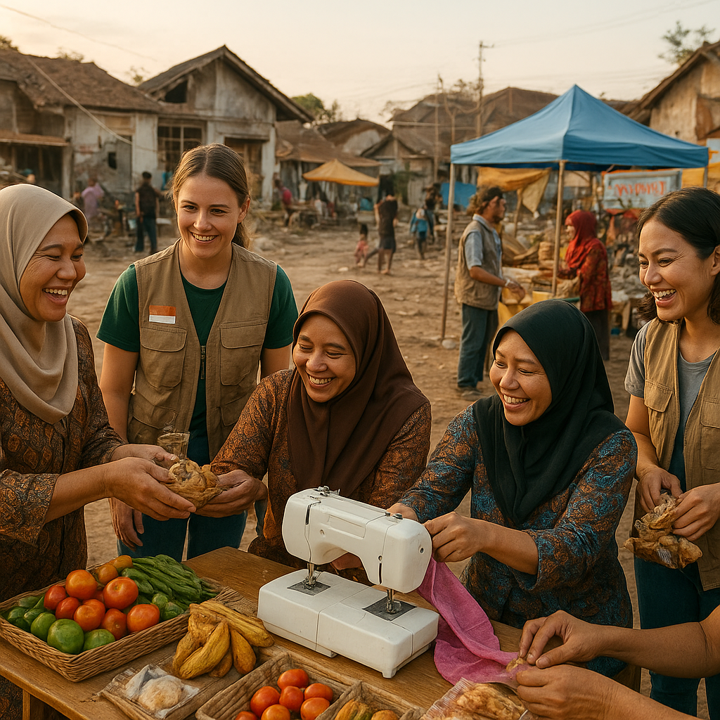 Pendampingan UMKM Ibu-ibu Pasca Bencana: Pulihkan dengan Keterampilan dan Pasar