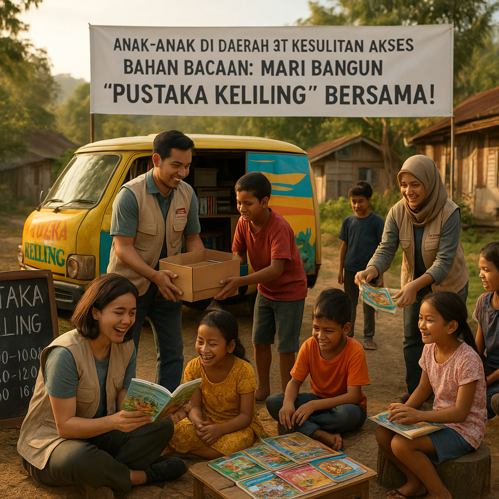 Anak-anak di Daerah 3T Kesulitan Akses Bahan Bacaan: Mari Bangun 'Pustaka Keliling' Bersama!