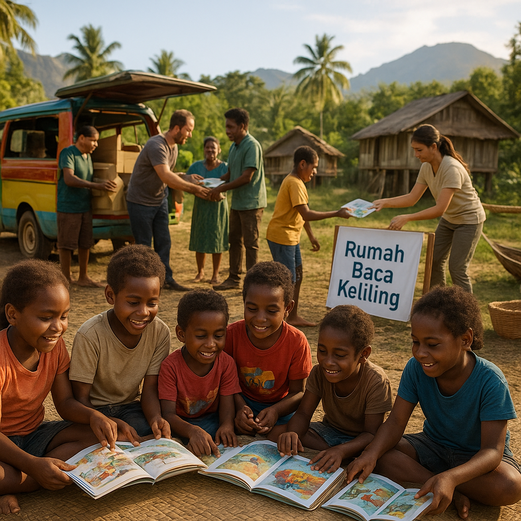 Inisiatif 'Rumah Baca Keliling' untuk Kampung Terpencil di Papua