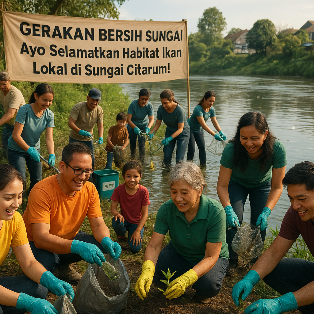 Gerakan Bersih Sungai: Ayo Selamatkan Habitat Ikan Lokal di Sungai Citarum!
