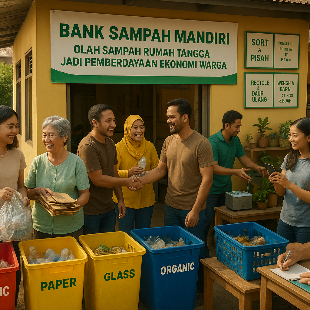 Bank Sampah Mandiri: Olah Sampah Rumah Tangga Jadi Pemberdayaan Ekonomi Warga
