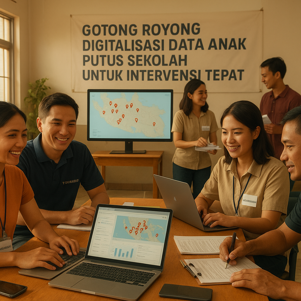 Gotong Royong Digitalisasi Data Anak Putus Sekolah untuk Intervensi Tepat