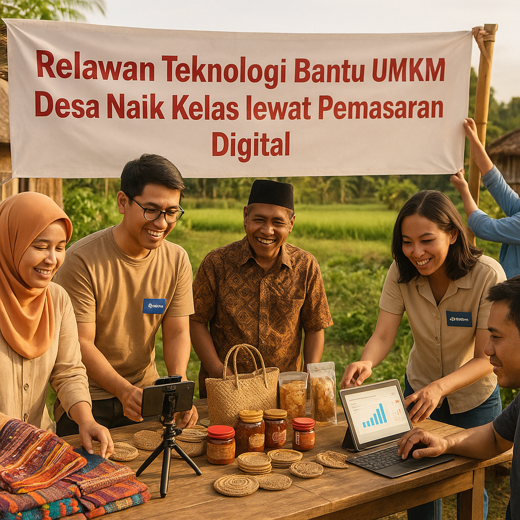 Relawan Teknologi Bantu UMKM Desa Naik Kelas lewat Pemasaran Digital