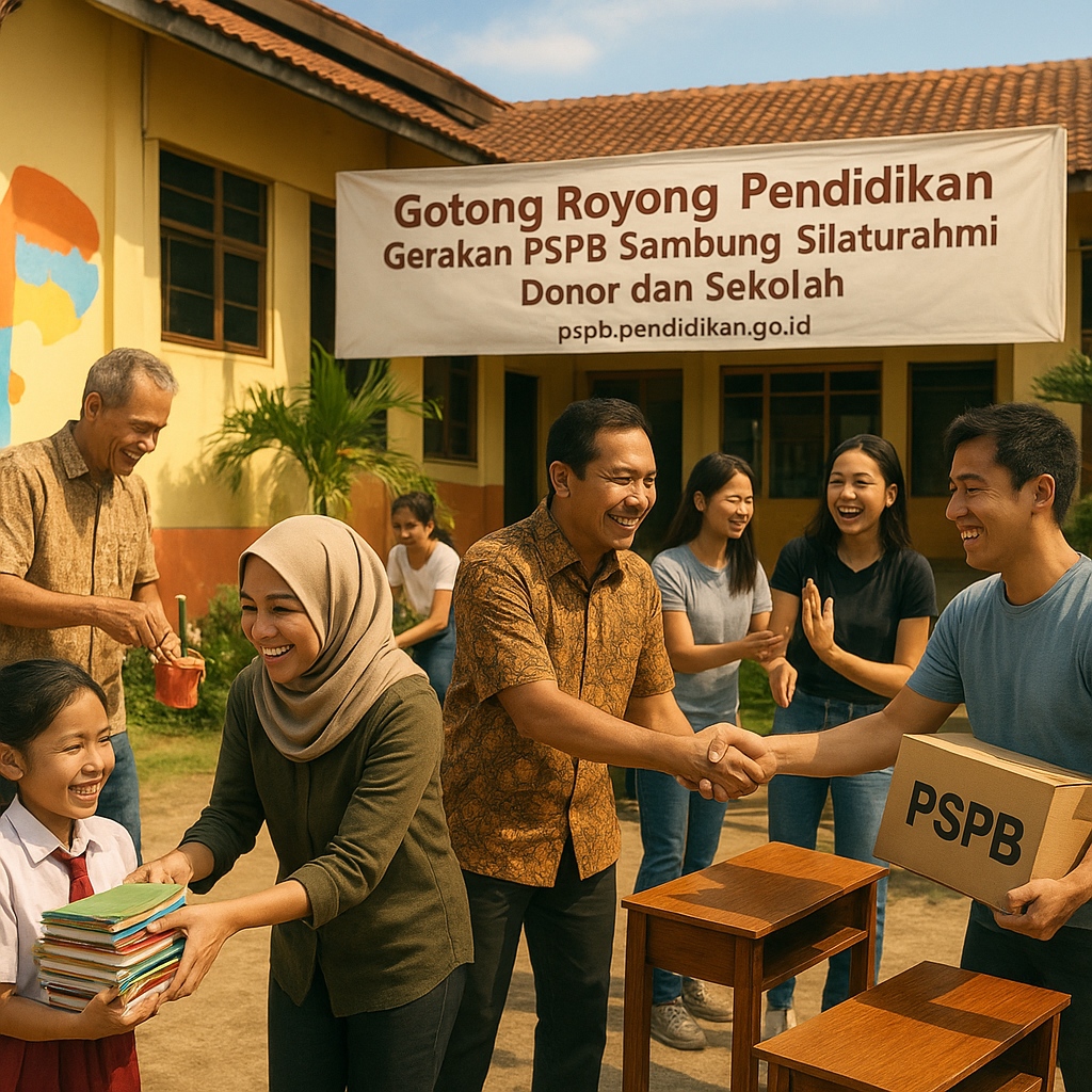 Gotong Royong Pendidikan: Gerakan PSPB Sambung Silaturahmi Donor dan Sekolah