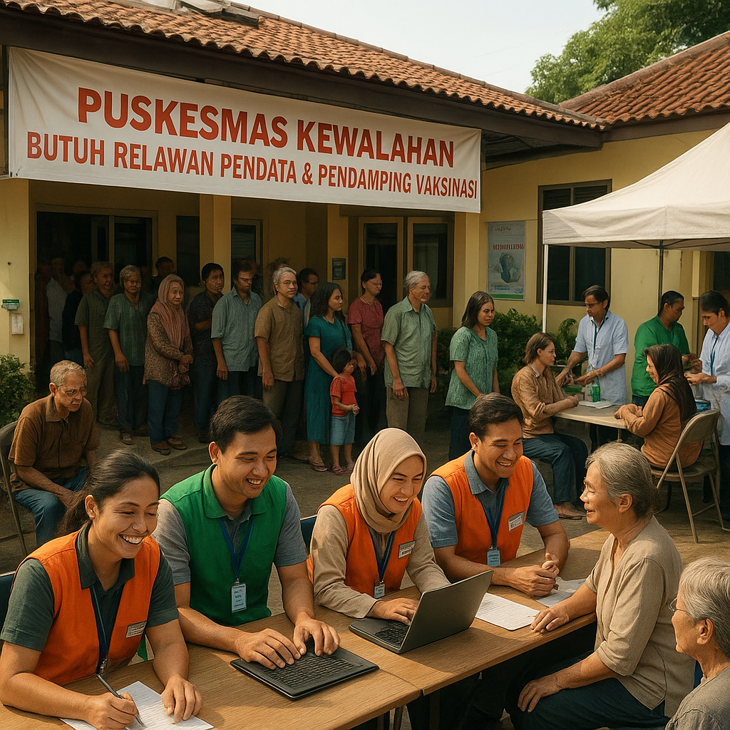 Puskesmas Kewalahan, Butuh Relawan Pendata dan Pendamping Vaksinasi